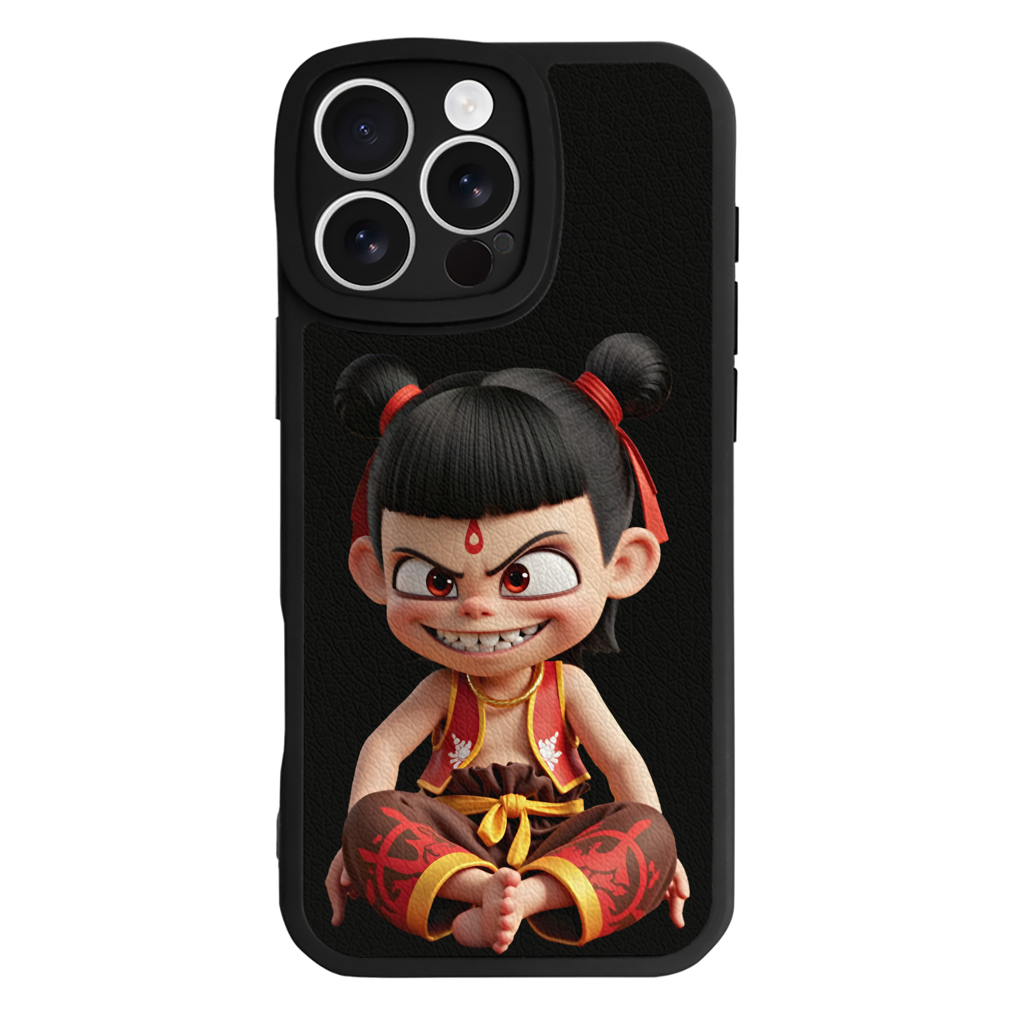 （画像用） Ne Zha 2 ナタ 魔童の大暴れ 【iPhone 16シリーズ対応】シリコンスマホケース（レザー調） 材質：シリコン